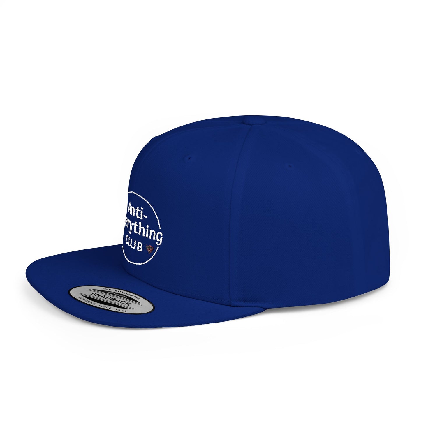 Anti-Everything Club Camo Snapback Cap - Trendy Flat Bill Hat for Casual Style
