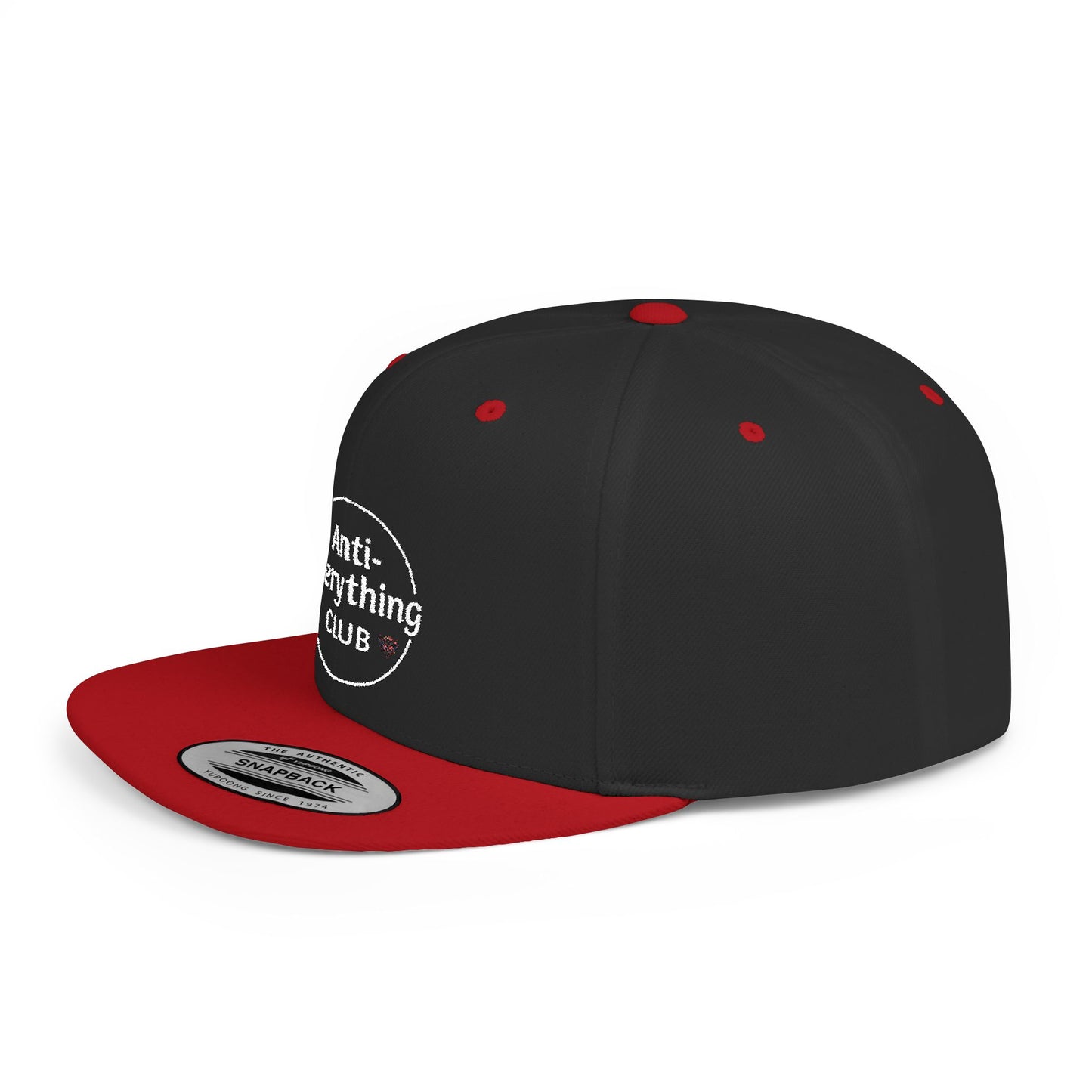 Anti-Everything Club Camo Snapback Cap - Trendy Flat Bill Hat for Casual Style