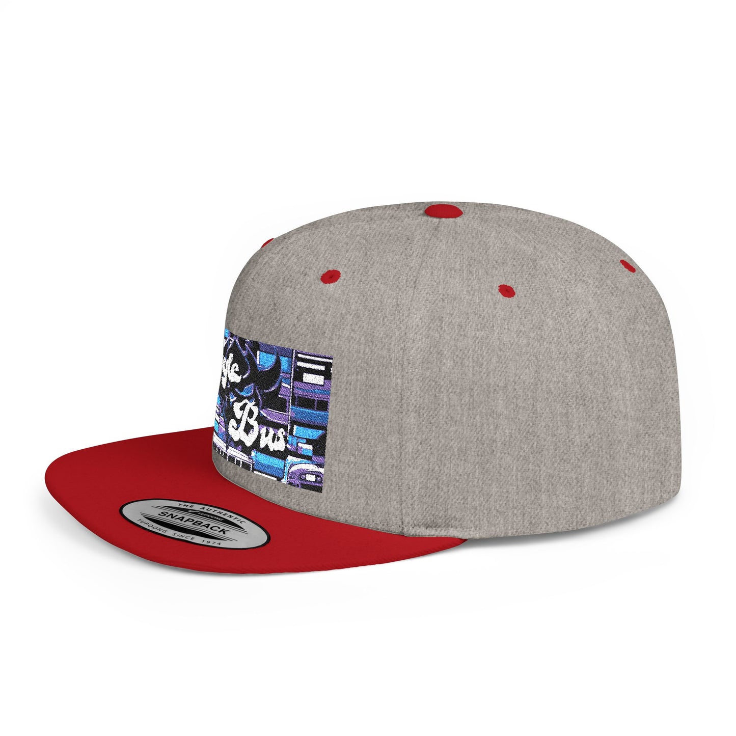 "Struggle Bus" Flat Bill Snapback Cap - Trendy Streetwear Hat for Everyday Wear
