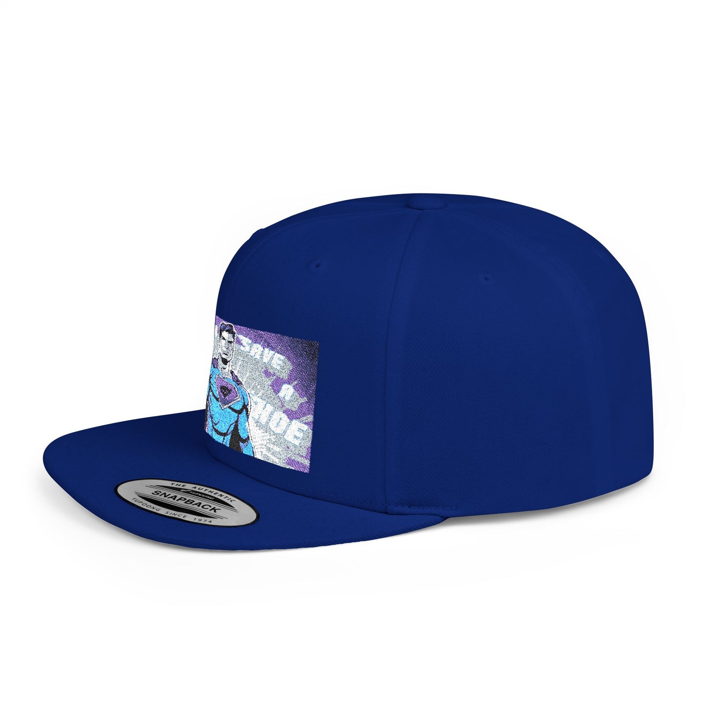 Captain Save a Hoe Flat Bill Snapback Hat - Bold Comic Style Cap for Fun Occasions
