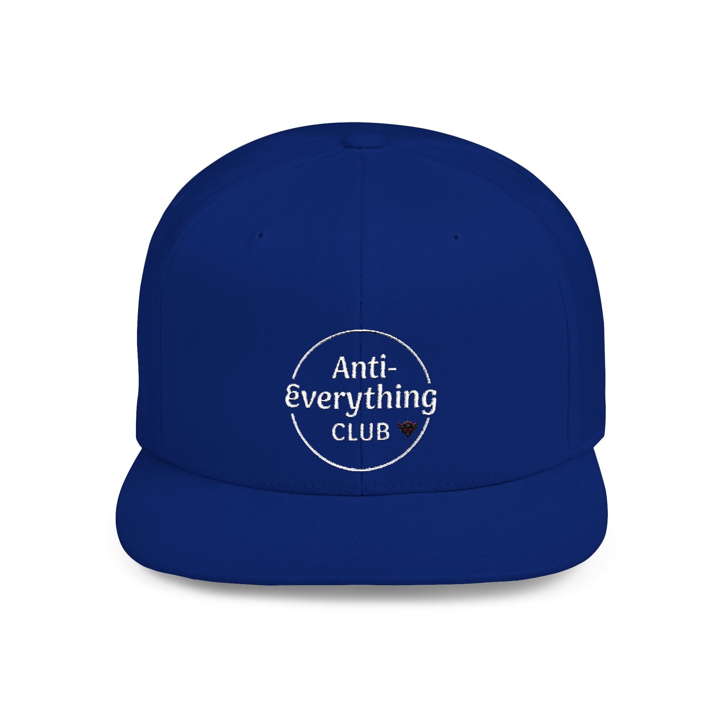 Anti-Everything Club Camo Snapback Cap - Trendy Flat Bill Hat for Casual Style