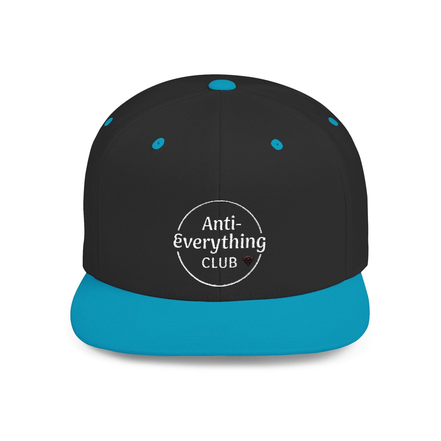Anti-Everything Club Camo Snapback Cap - Trendy Flat Bill Hat for Casual Style