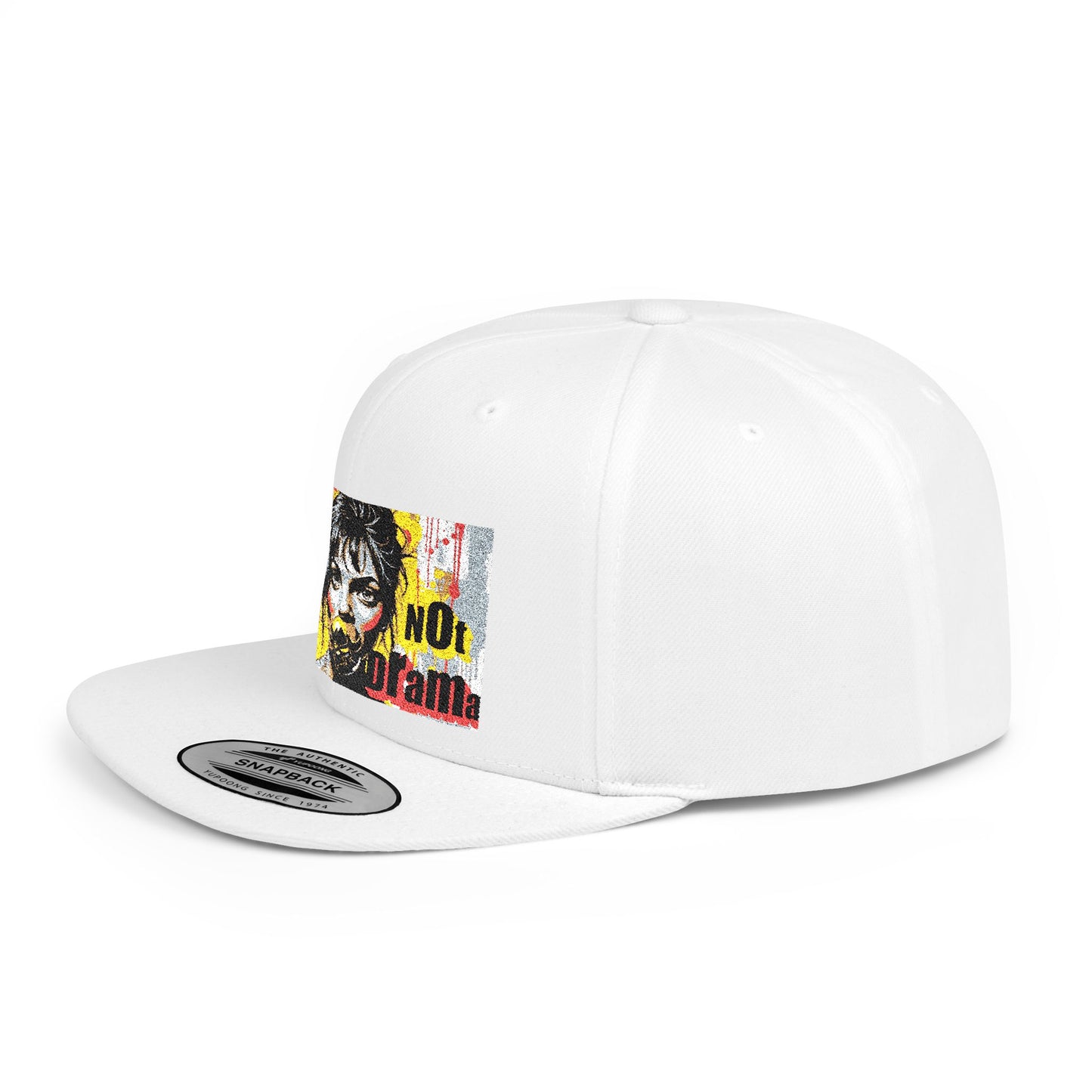 "Tangled in Rope Not Drama" Urban Graphic Flat Bill Snapback Cap - Street Vibe & Bold Design