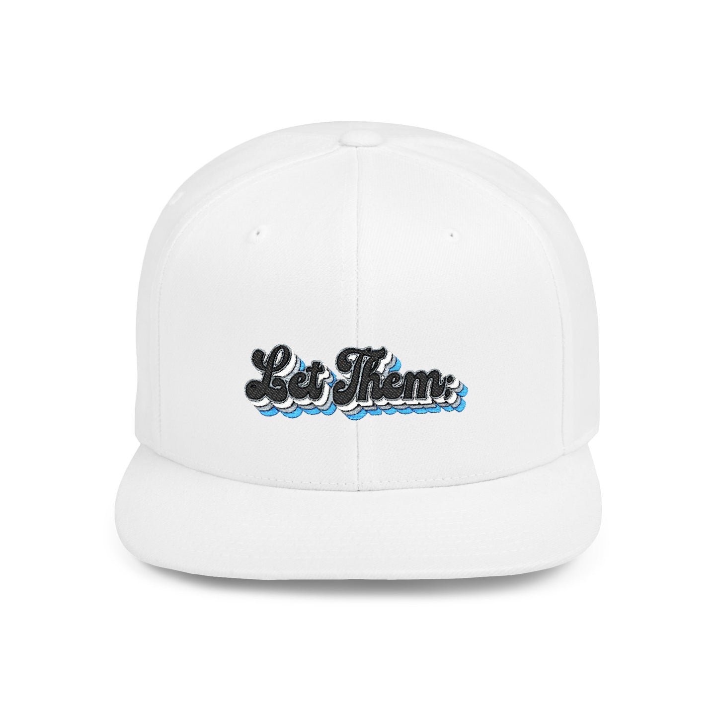 "Let Them;" Wave Flat Bill Snapback Hat - Stylish Beach Vibes for Summer Adventures