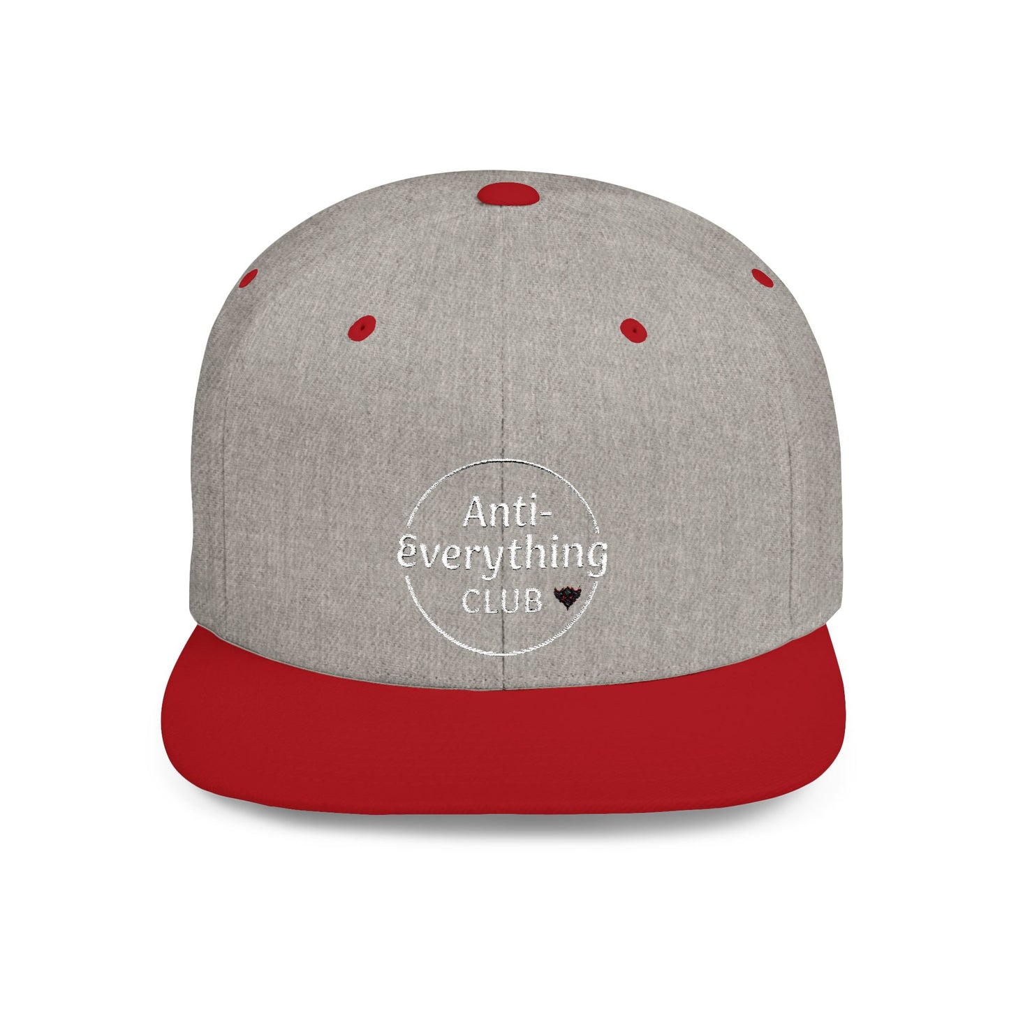 Anti-Everything Club Camo Snapback Cap - Trendy Flat Bill Hat for Casual Style
