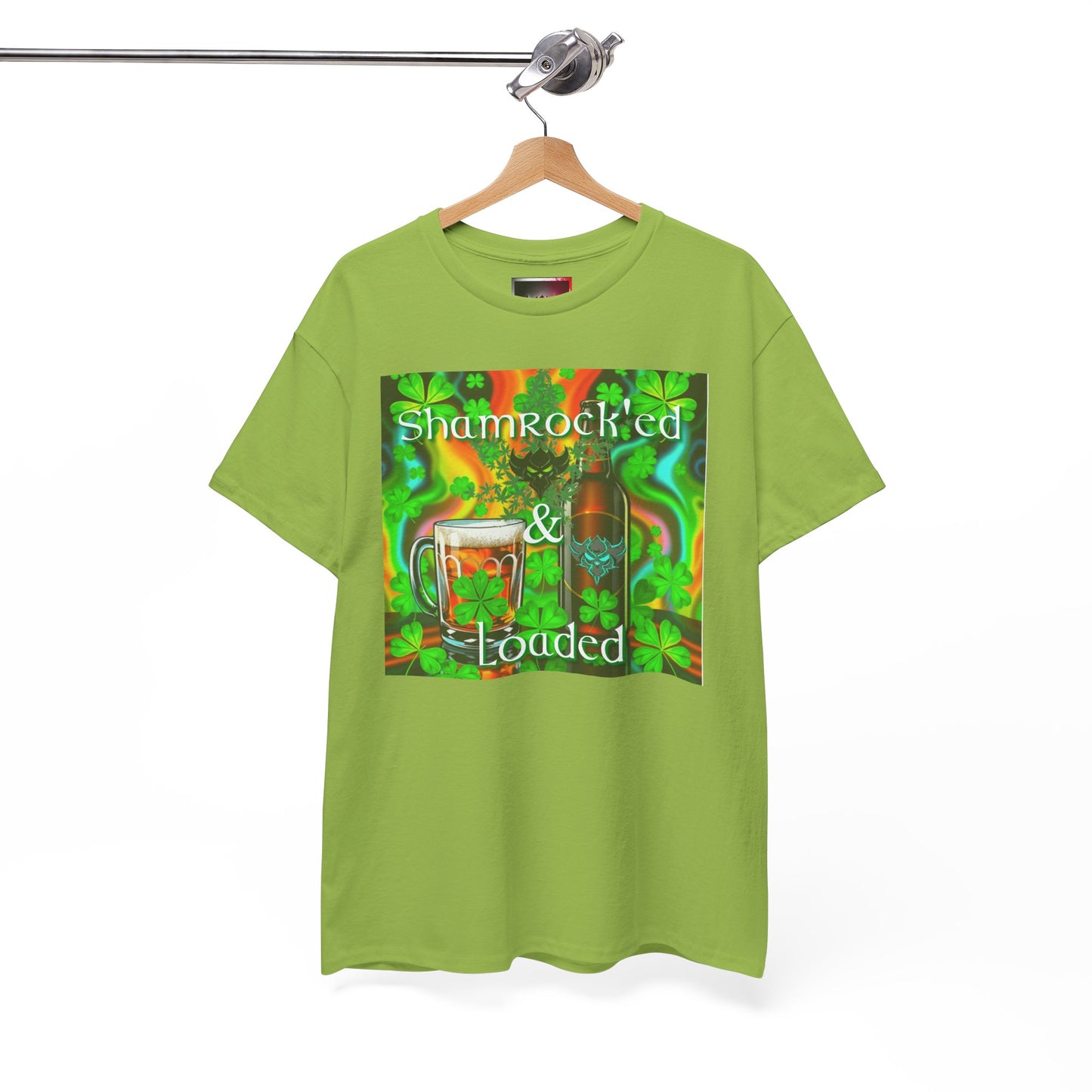 "Shamrocked & Loaded" Unisex Heavy Cotton Tee - Perfect for St. Patrick's Day Celebrations