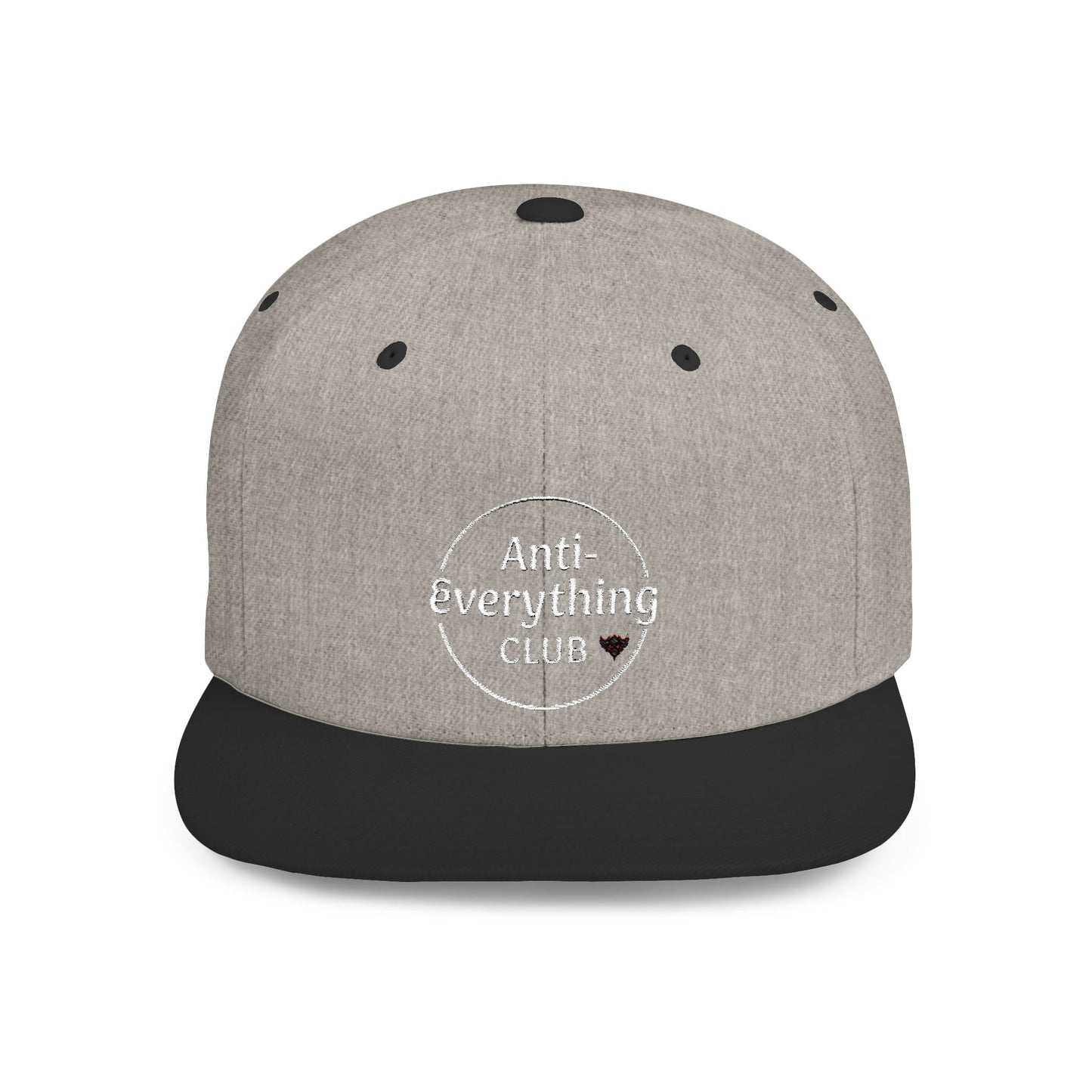 Anti-Everything Club Camo Snapback Cap - Trendy Flat Bill Hat for Casual Style