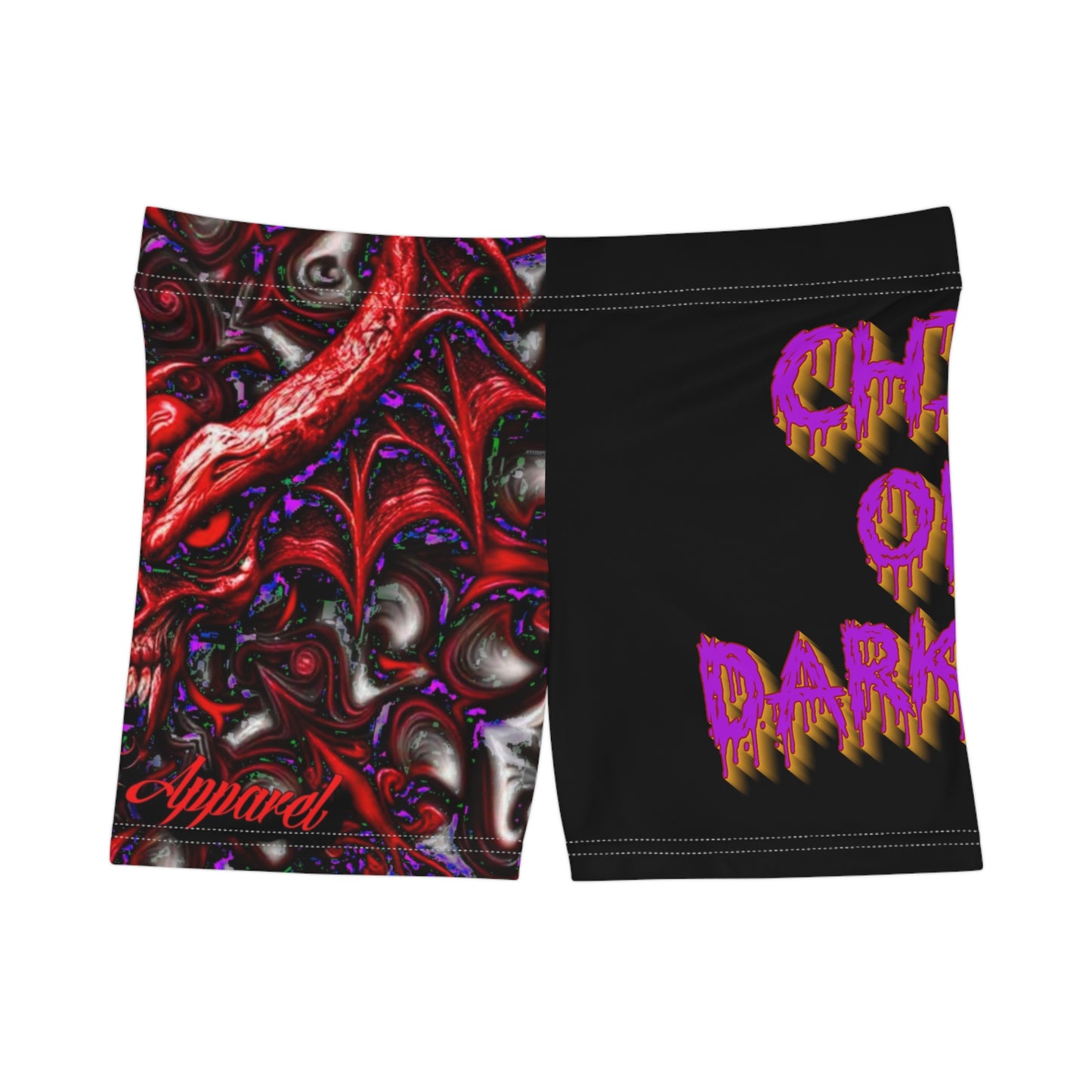 Women's Dragon Print Shorts - Chill of Darkness & Fall of Madness Designs