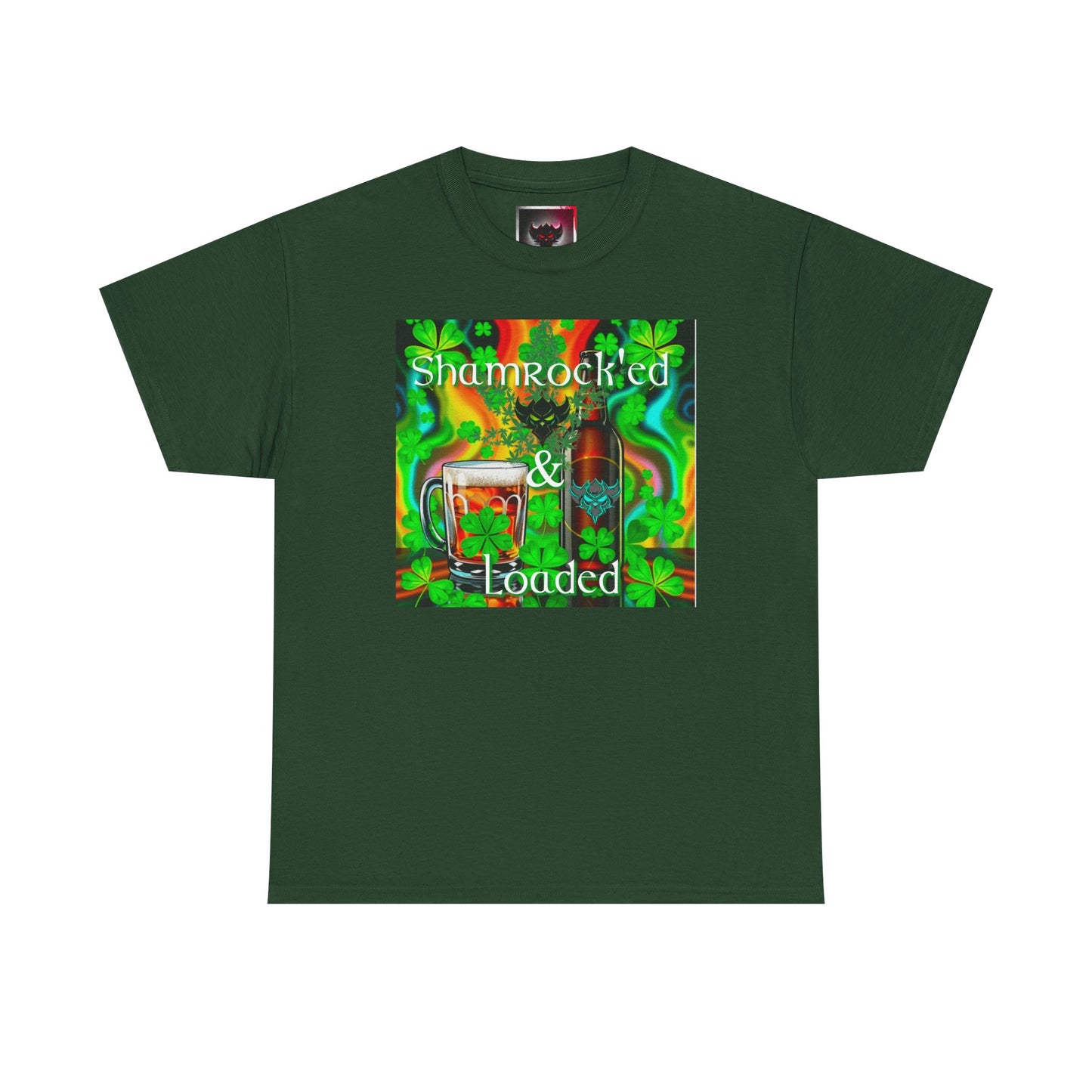 "Shamrocked & Loaded" Unisex Heavy Cotton Tee - Perfect for St. Patrick's Day Celebrations