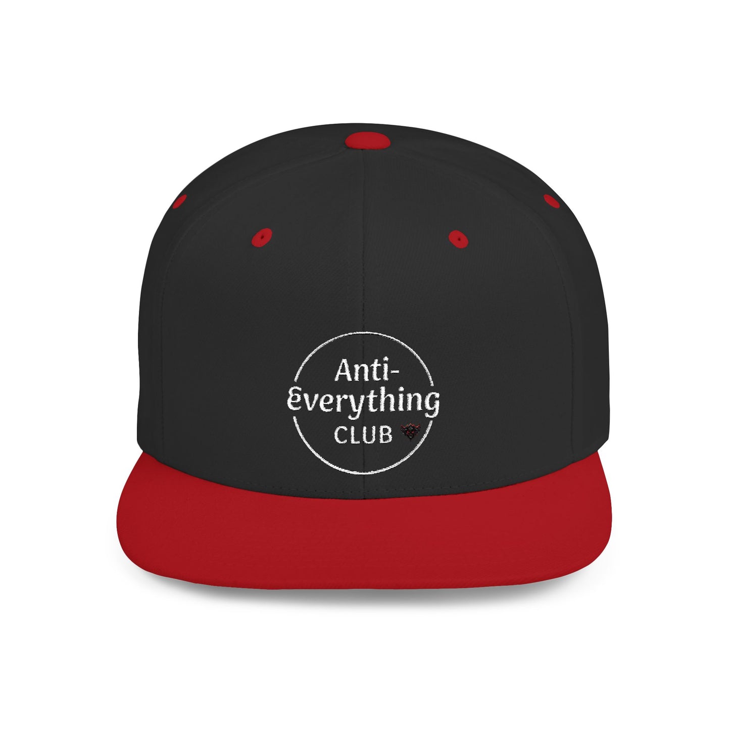 Anti-Everything Club Camo Snapback Cap - Trendy Flat Bill Hat for Casual Style