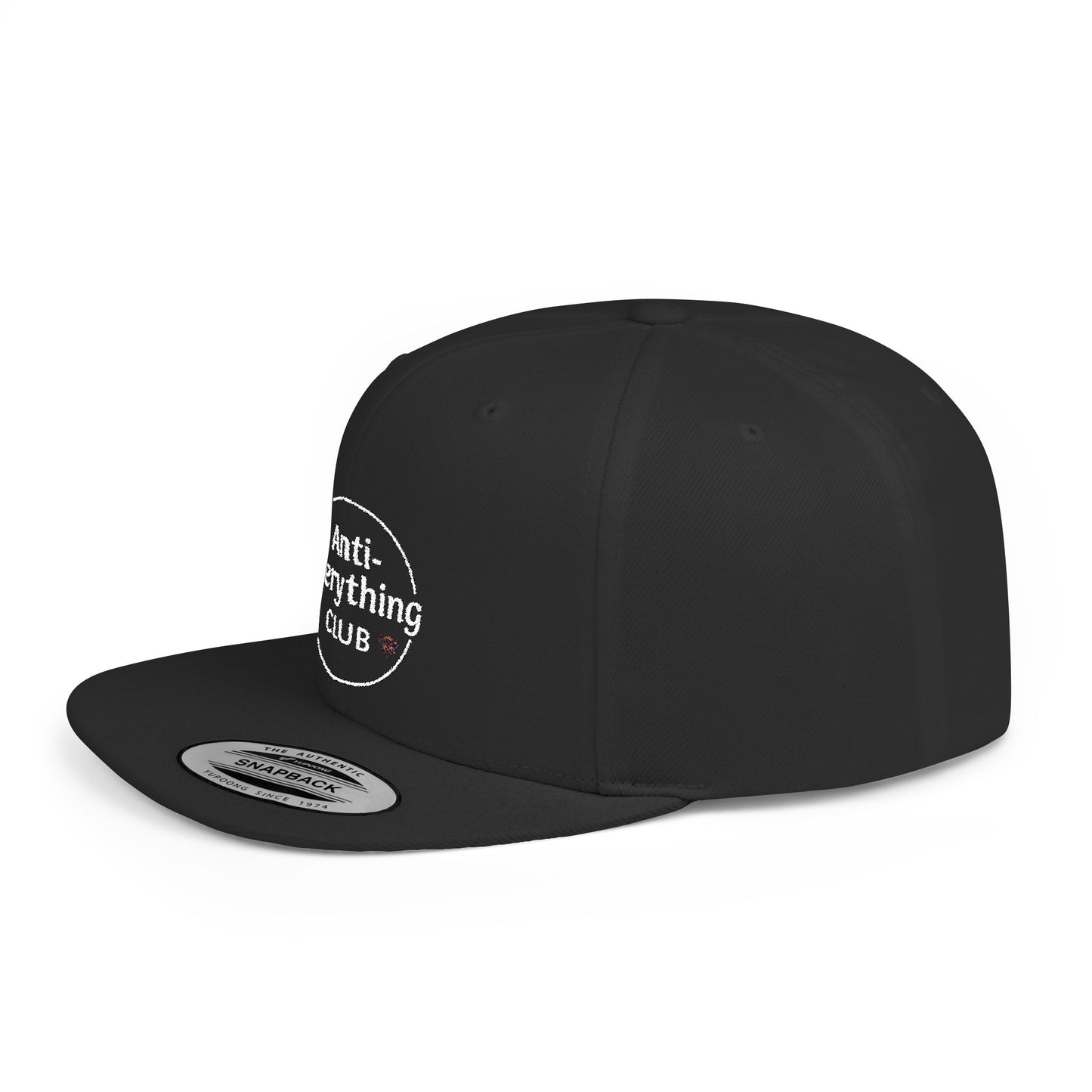Anti-Everything Club Camo Snapback Cap - Trendy Flat Bill Hat for Casual Style