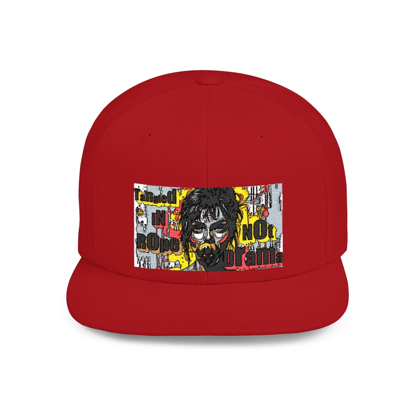 "Tangled in Rope Not Drama" Urban Graphic Flat Bill Snapback Cap - Street Vibe & Bold Design