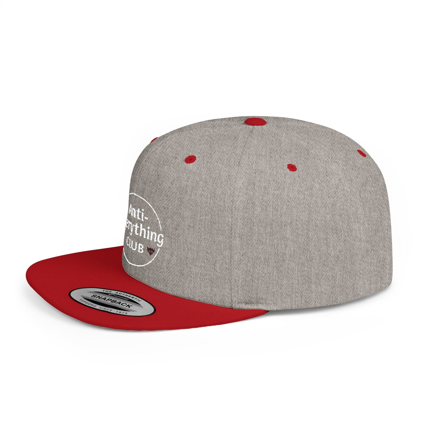 Anti-Everything Club Camo Snapback Cap - Trendy Flat Bill Hat for Casual Style