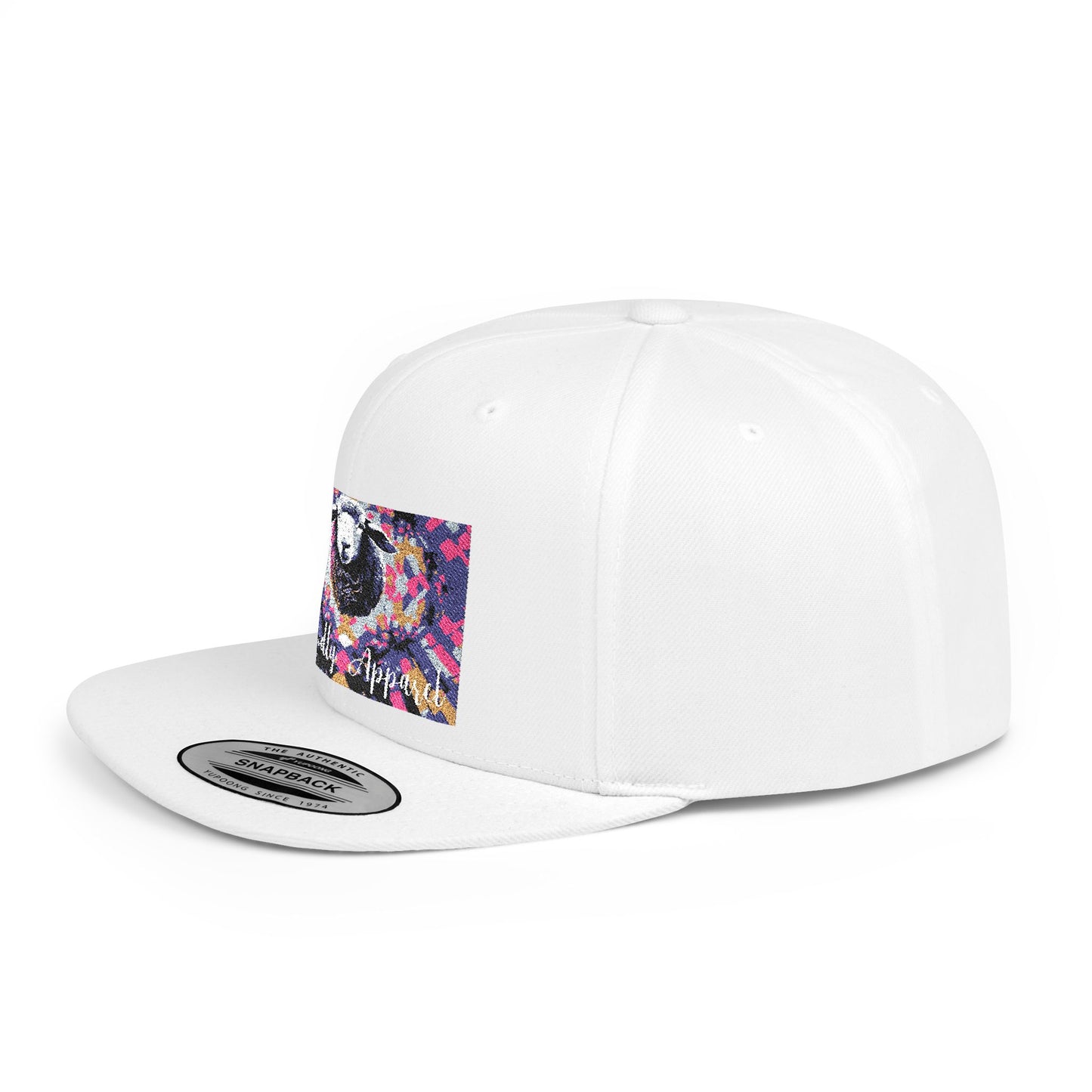"Black Sheep" Colorful Artistic Flat Bill Snapback Hat - Unique Design for Fashion Lovers