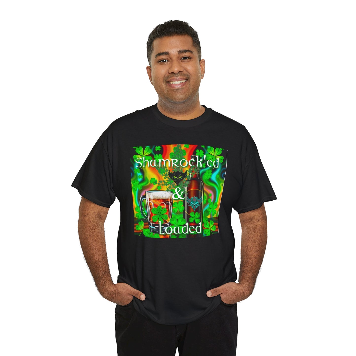 "Shamrocked & Loaded" Unisex Heavy Cotton Tee - Perfect for St. Patrick's Day Celebrations
