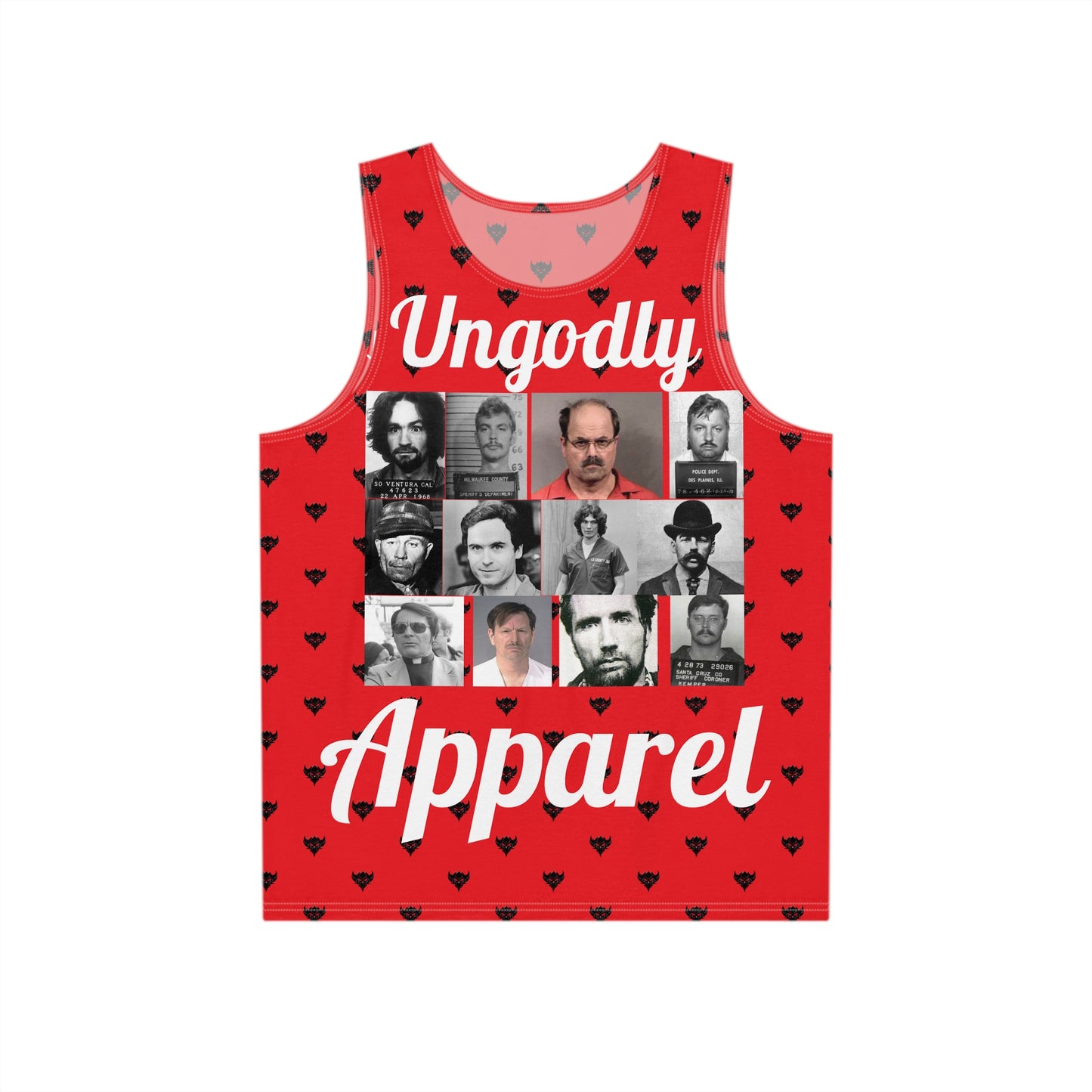 Men's True Crime-Inspired Tank Top - 'Blood Stains & Cold Cases" Design