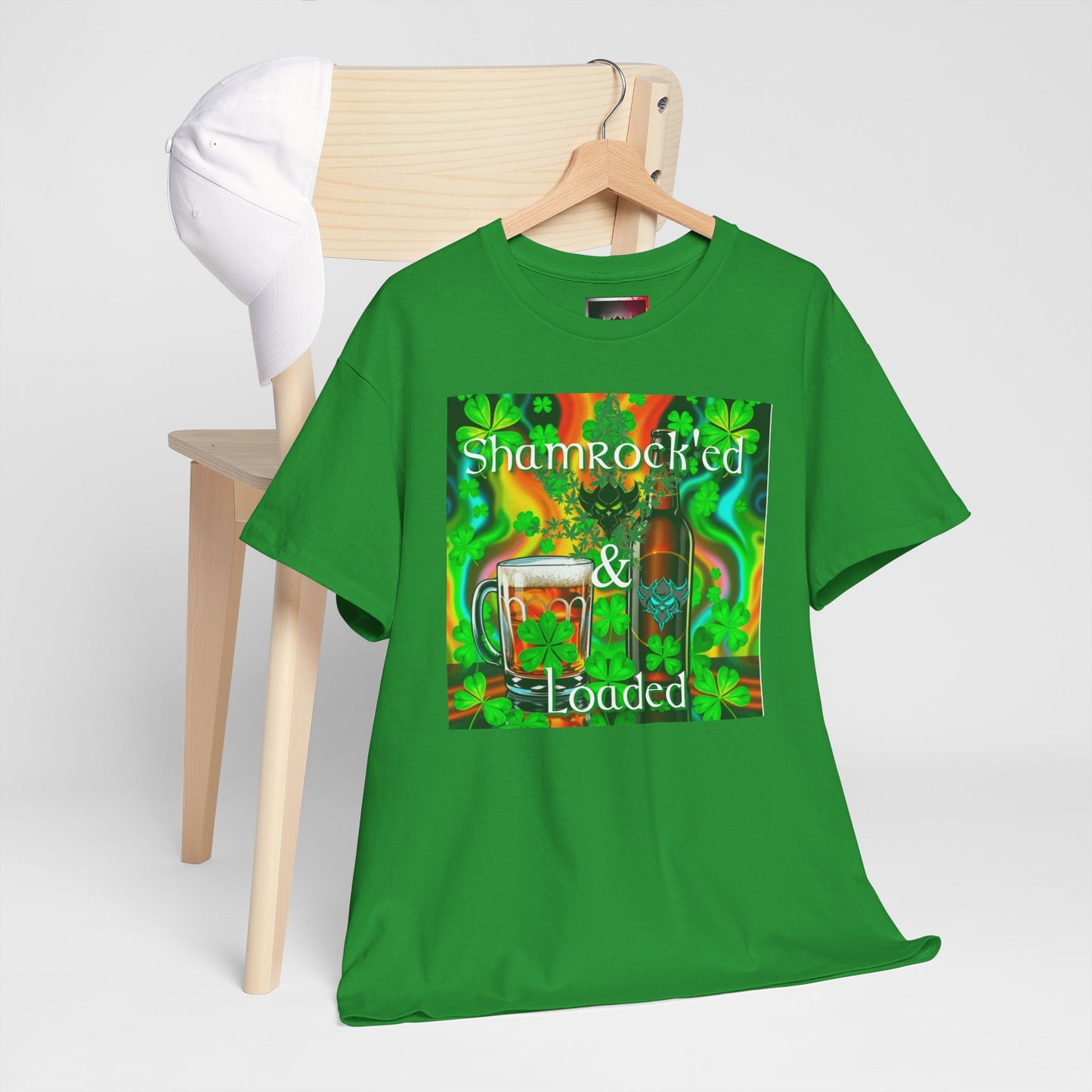 "Shamrocked & Loaded" Unisex Heavy Cotton Tee - Perfect for St. Patrick's Day Celebrations