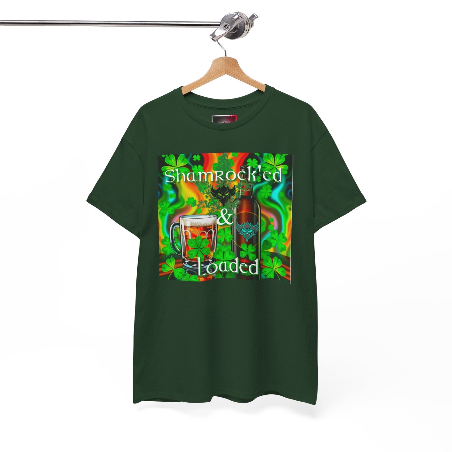 "Shamrocked & Loaded" Unisex Heavy Cotton Tee - Perfect for St. Patrick's Day Celebrations