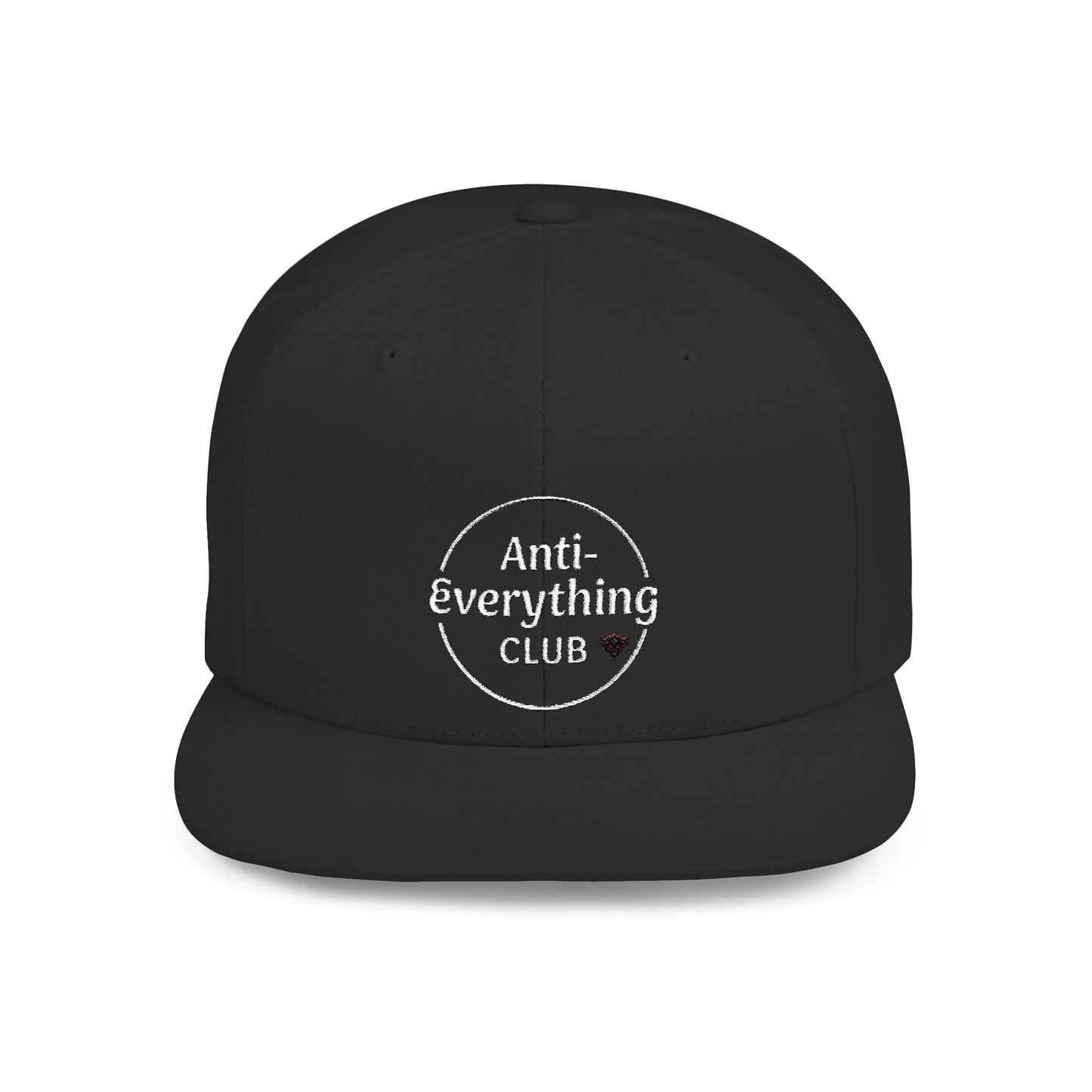 Anti-Everything Club Camo Snapback Cap - Trendy Flat Bill Hat for Casual Style