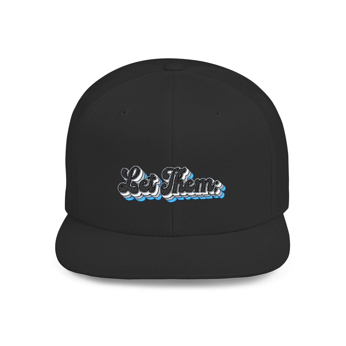 "Let Them;" Wave Flat Bill Snapback Hat - Stylish Beach Vibes for Summer Adventures