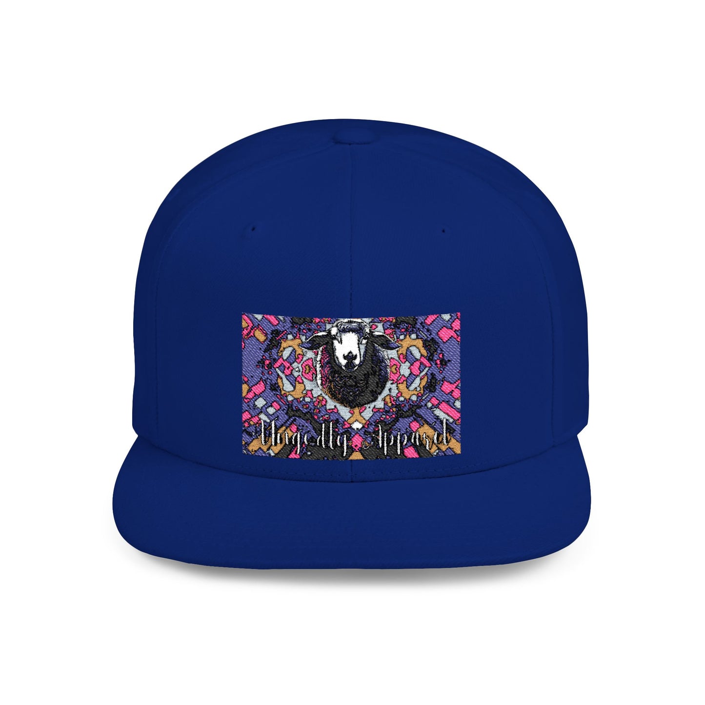 "Black Sheep" Colorful Artistic Flat Bill Snapback Hat - Unique Design for Fashion Lovers