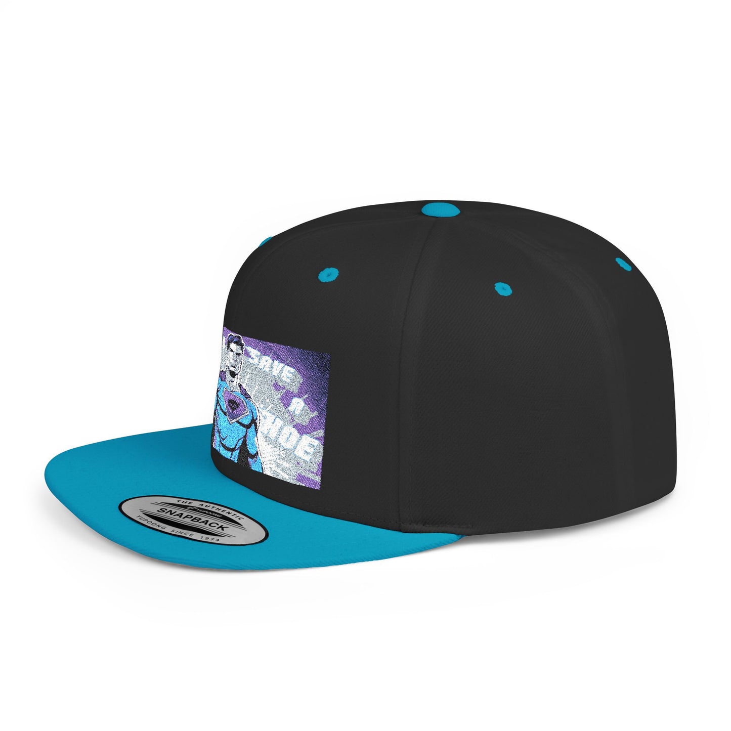 Captain Save a Hoe Flat Bill Snapback Hat - Bold Comic Style Cap for Fun Occasions
