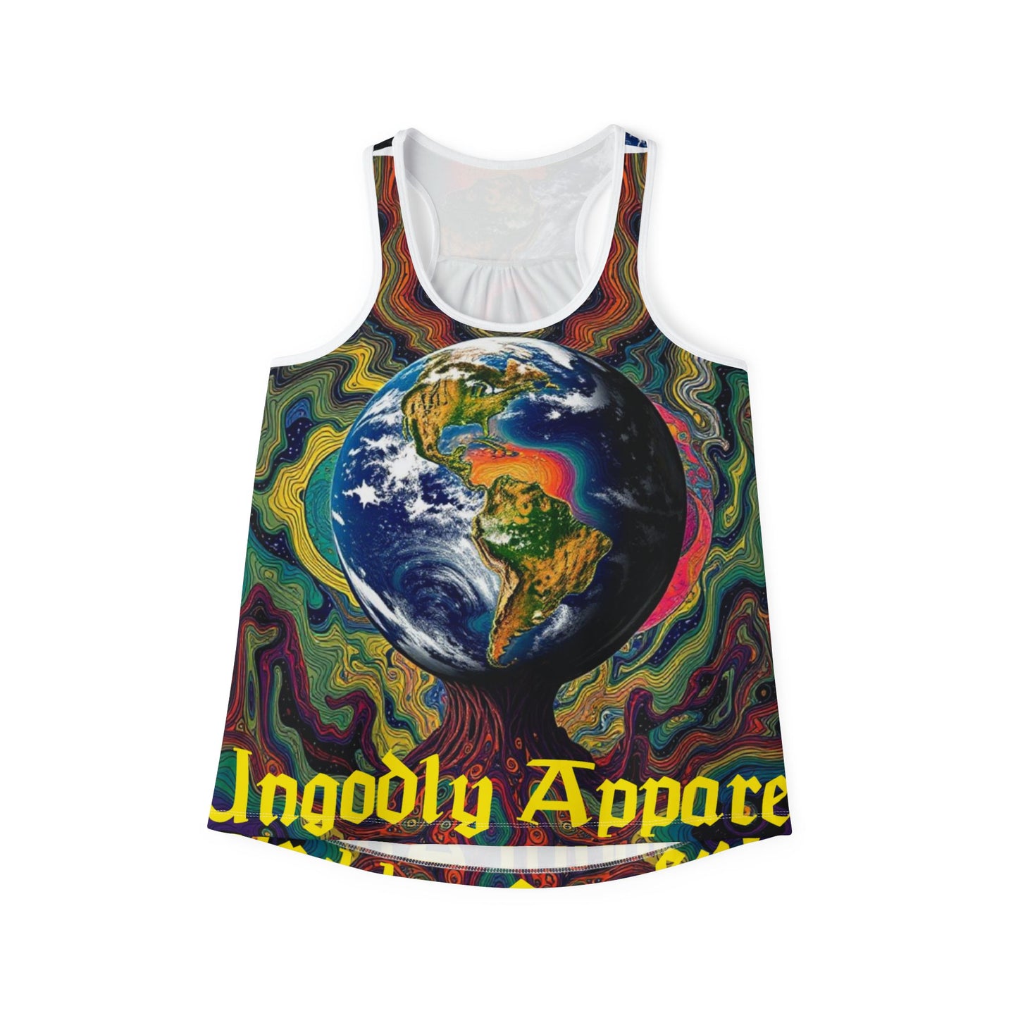Colorful Earth Graphic Women's Tank Top - Ungodly Apparatus Design