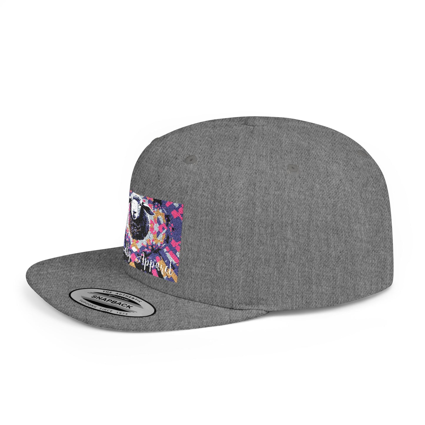 "Black Sheep" Colorful Artistic Flat Bill Snapback Hat - Unique Design for Fashion Lovers