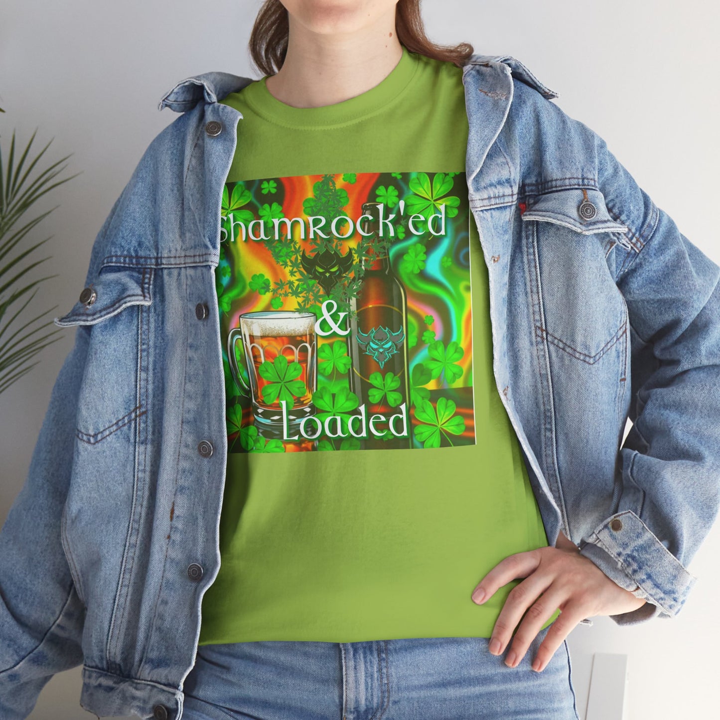 "Shamrocked & Loaded" Unisex Heavy Cotton Tee - Perfect for St. Patrick's Day Celebrations