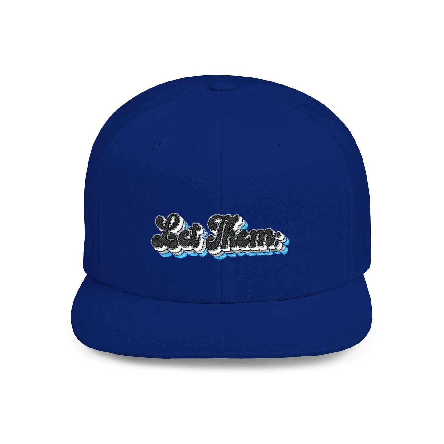 "Let Them;" Wave Flat Bill Snapback Hat - Stylish Beach Vibes for Summer Adventures