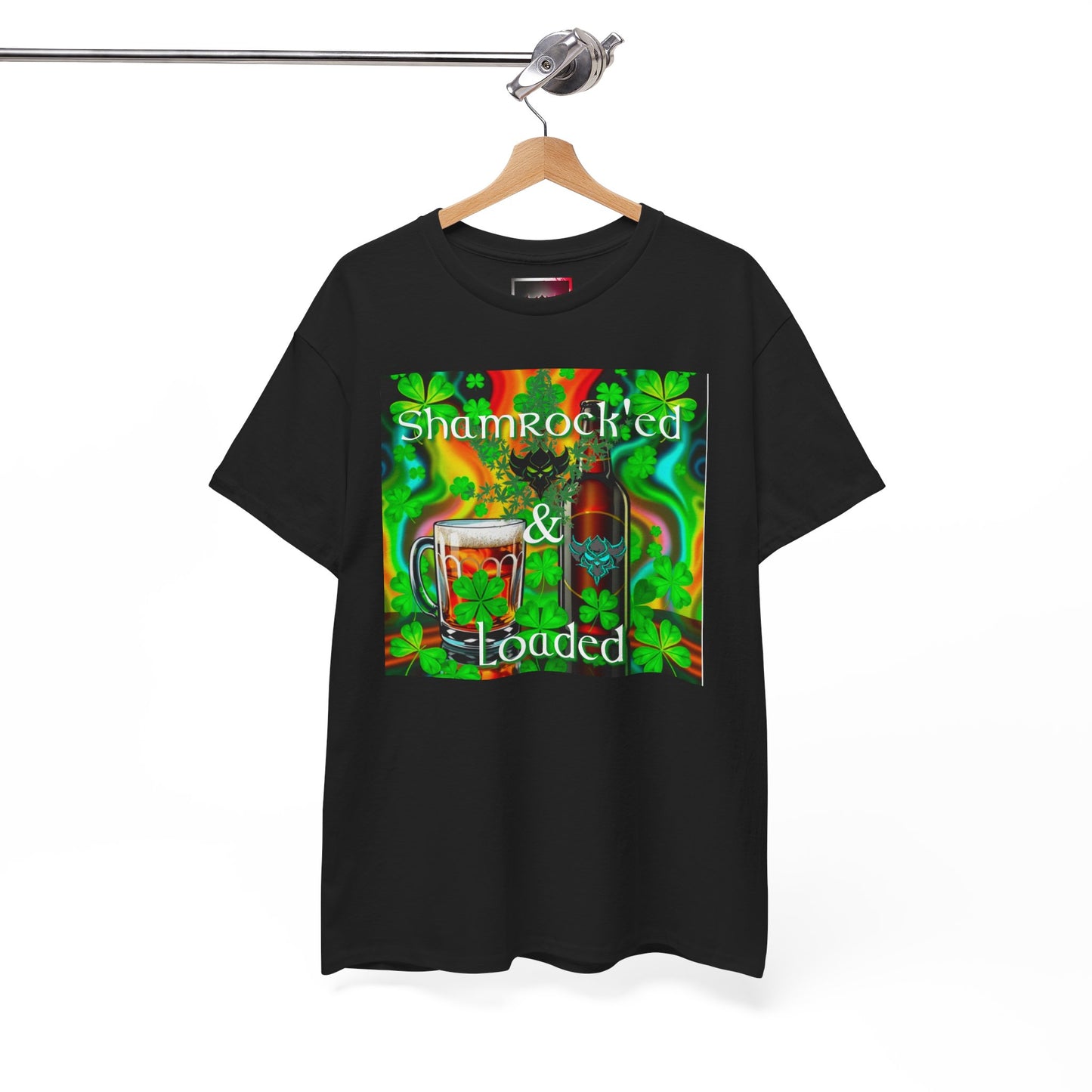"Shamrocked & Loaded" Unisex Heavy Cotton Tee - Perfect for St. Patrick's Day Celebrations