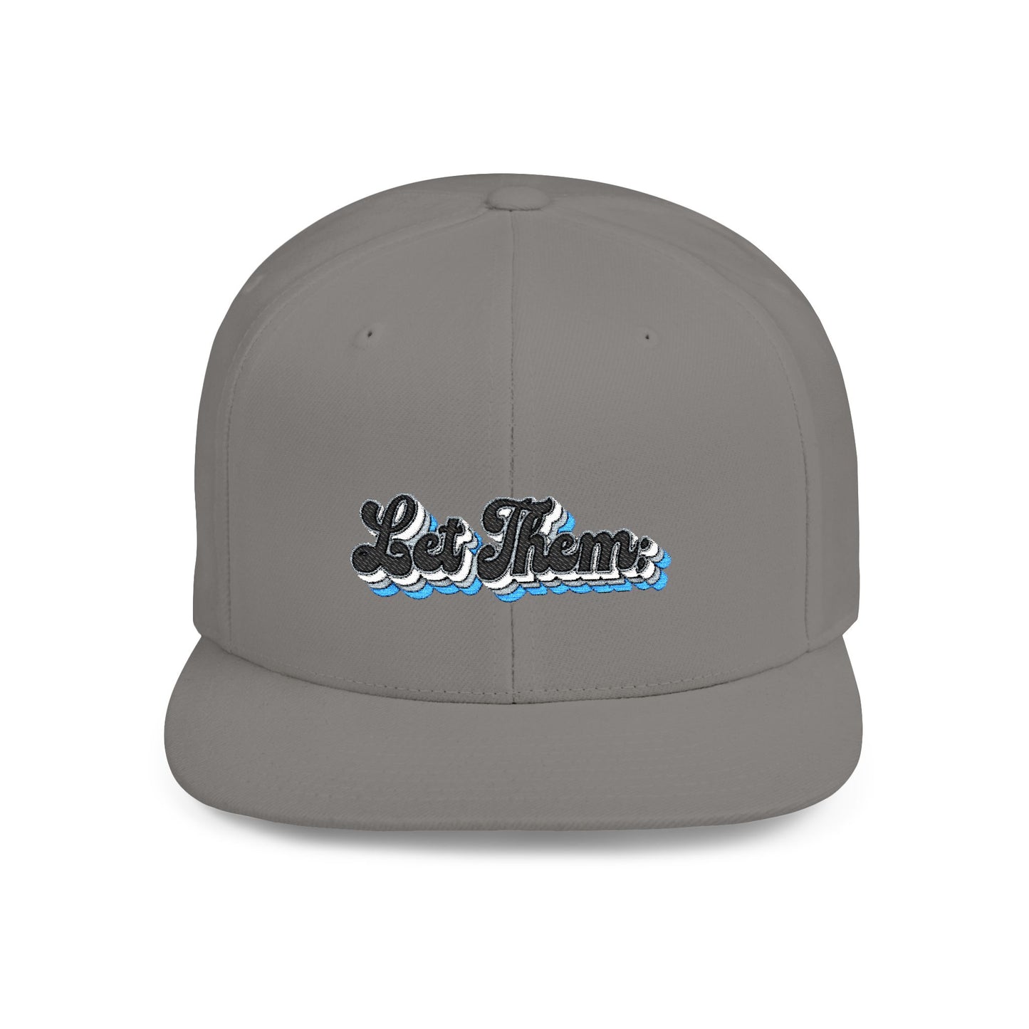 "Let Them;" Wave Flat Bill Snapback Hat - Stylish Beach Vibes for Summer Adventures
