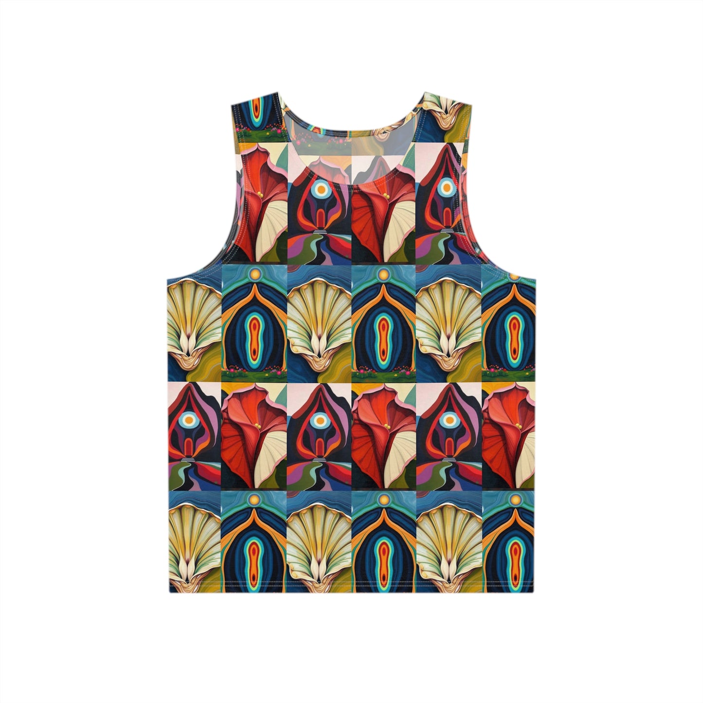 Vibrant "Lady Flowers" Floral Men's Tank Top - Summer Ready Stylish Apparel