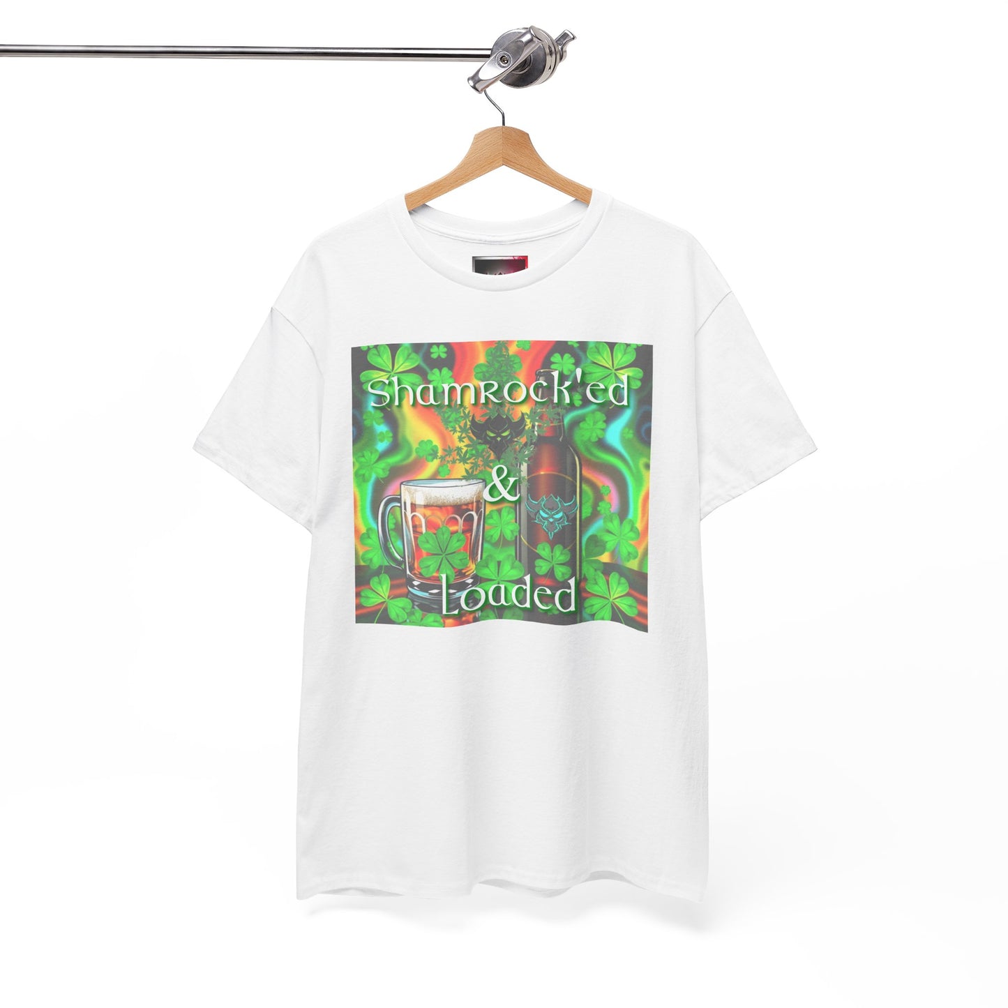 "Shamrocked & Loaded" Unisex Heavy Cotton Tee - Perfect for St. Patrick's Day Celebrations