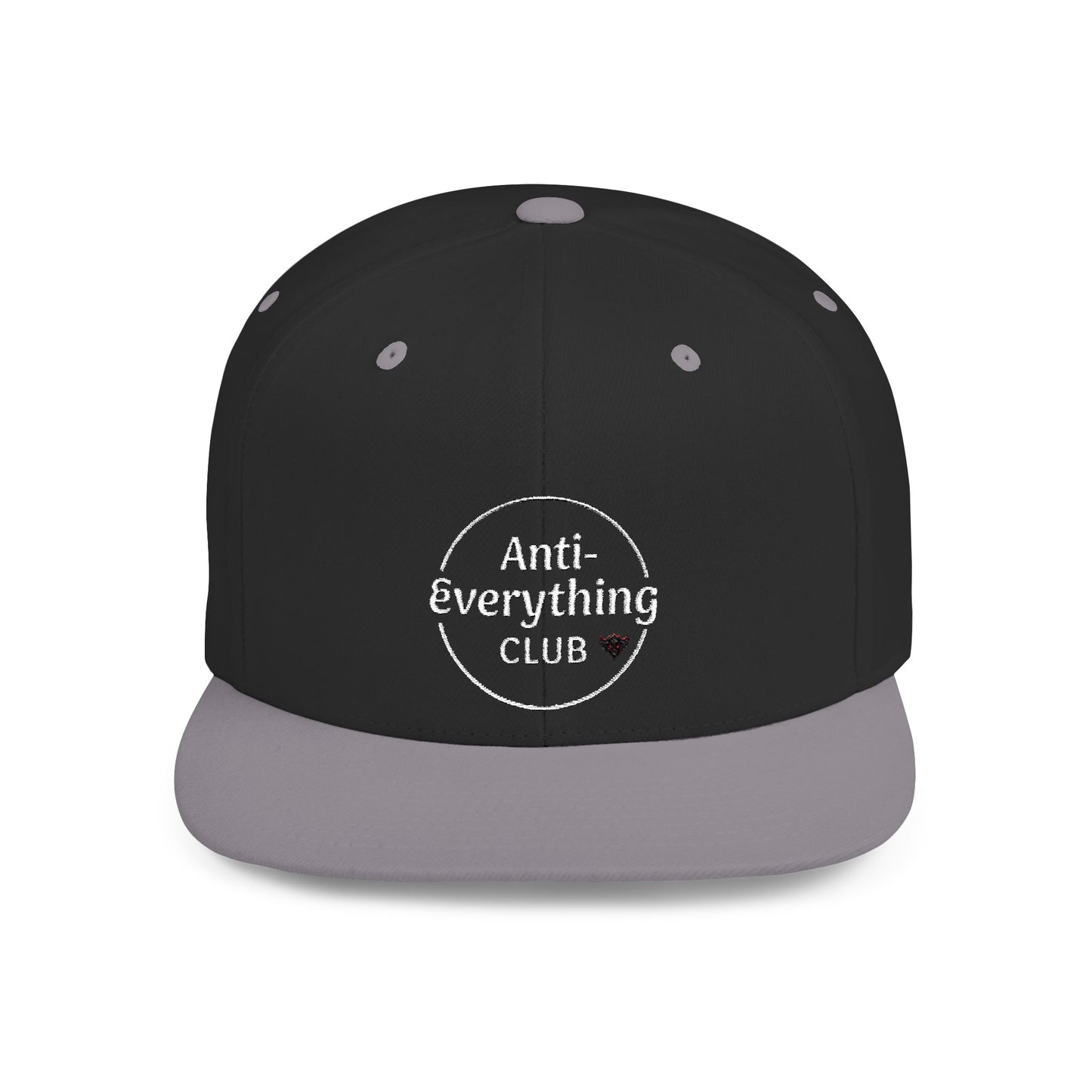 Anti-Everything Club Camo Snapback Cap - Trendy Flat Bill Hat for Casual Style