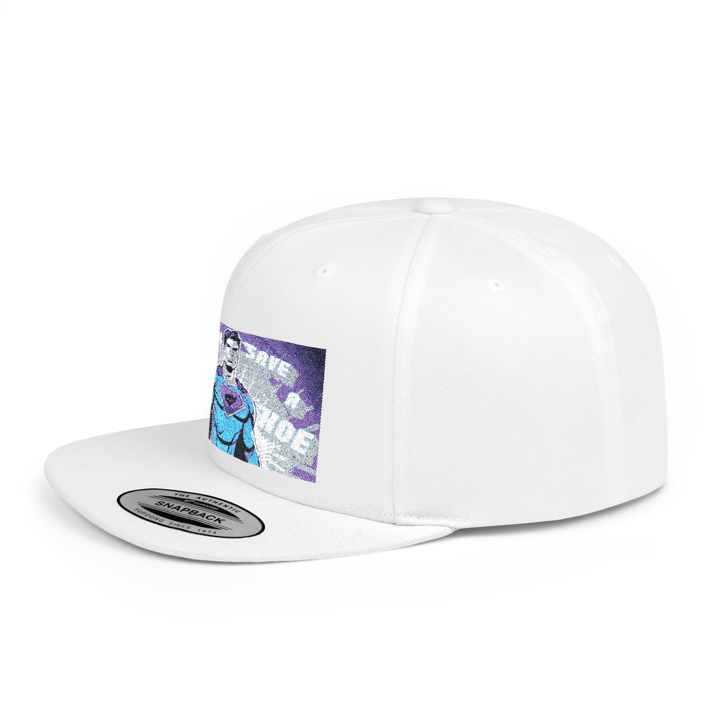 Captain Save a Hoe Flat Bill Snapback Hat - Bold Comic Style Cap for Fun Occasions