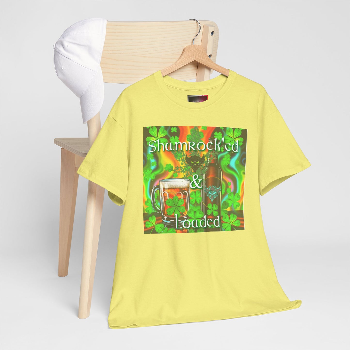"Shamrocked & Loaded" Unisex Heavy Cotton Tee - Perfect for St. Patrick's Day Celebrations