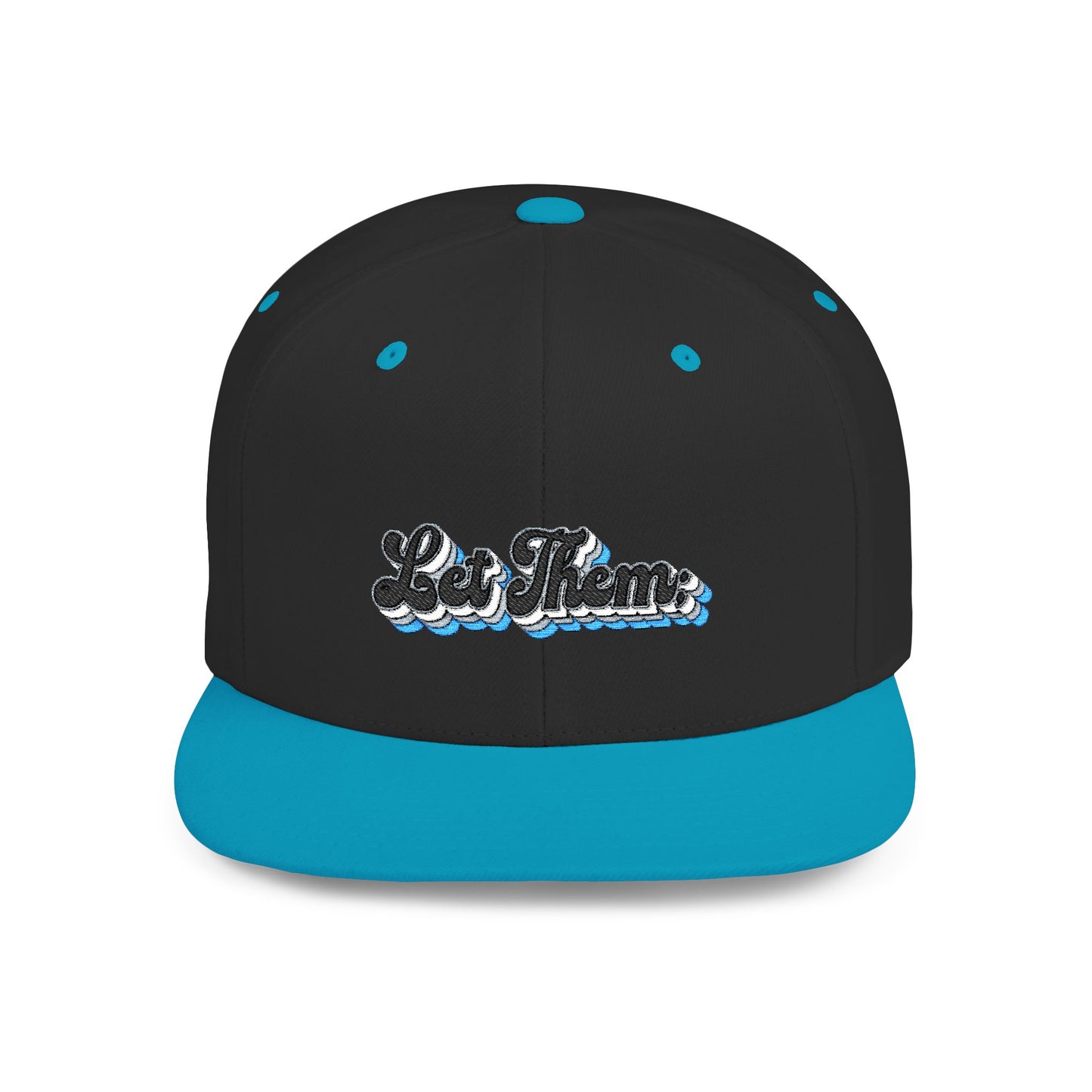 "Let Them;" Wave Flat Bill Snapback Hat - Stylish Beach Vibes for Summer Adventures