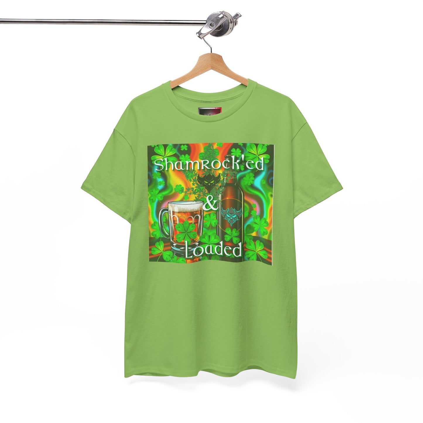 "Shamrocked & Loaded" Unisex Heavy Cotton Tee - Perfect for St. Patrick's Day Celebrations
