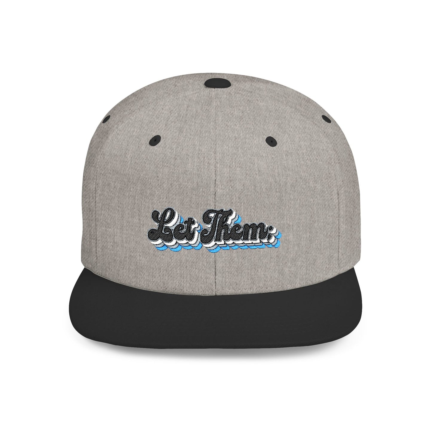 "Let Them;" Wave Flat Bill Snapback Hat - Stylish Beach Vibes for Summer Adventures