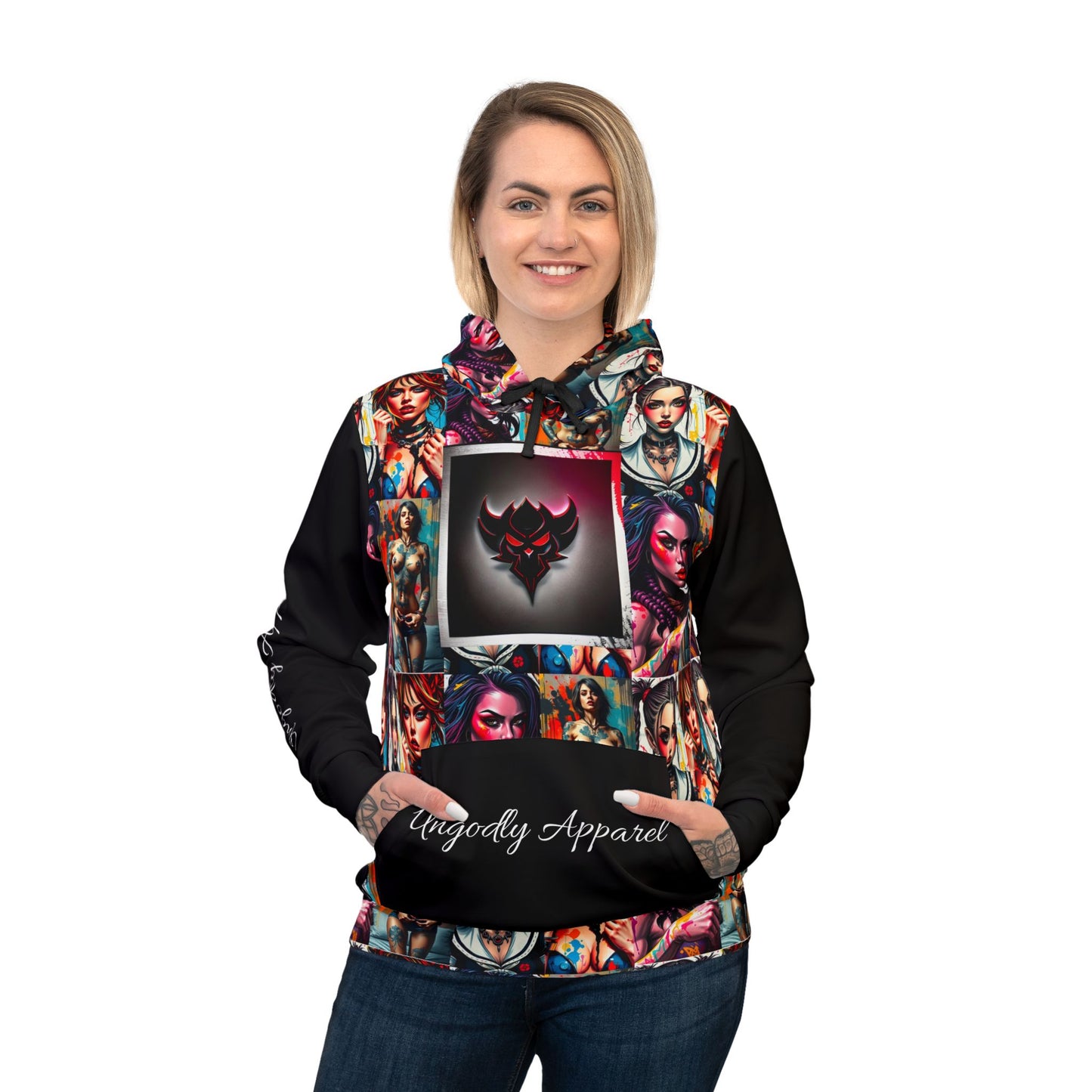 "Fetish" Vibrant Art Print Athletic Hoodie - Expressive and Stylish Wear