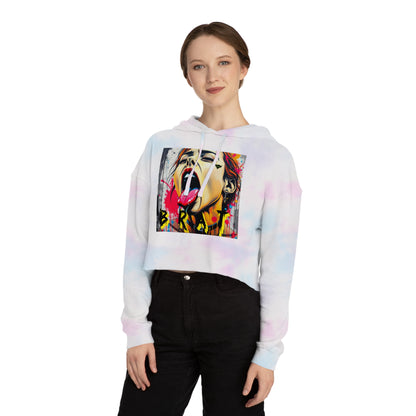 "Brat" Bold Art Women’s Cropped Hooded Sweatshirt - Street Style Graphic Tee