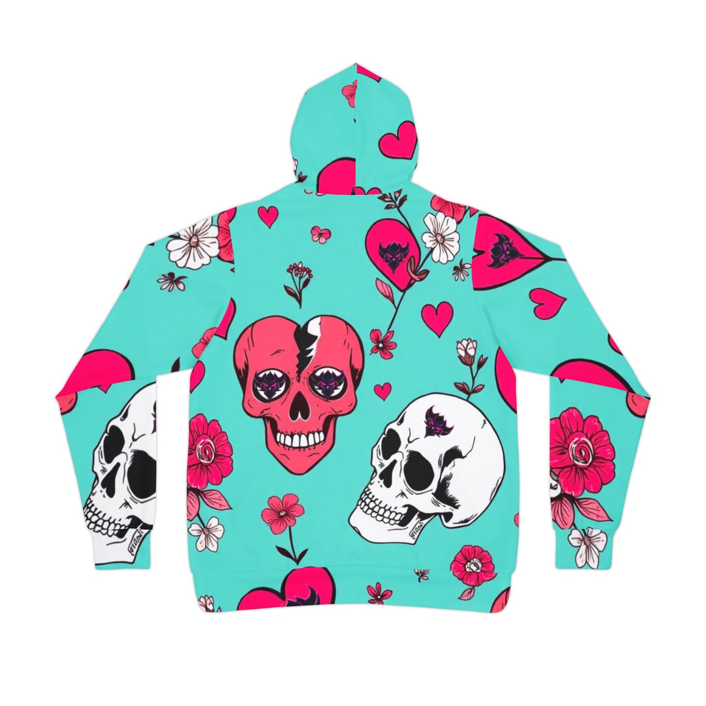 Unique Floral Skull Athletic Hoodie - Perfect for Casual Wear and Celebrations