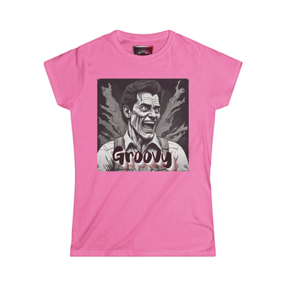 Groovy Women's Heavy Cotton TShirt- Perfect for Retro Vibes and Halloween Celebrations