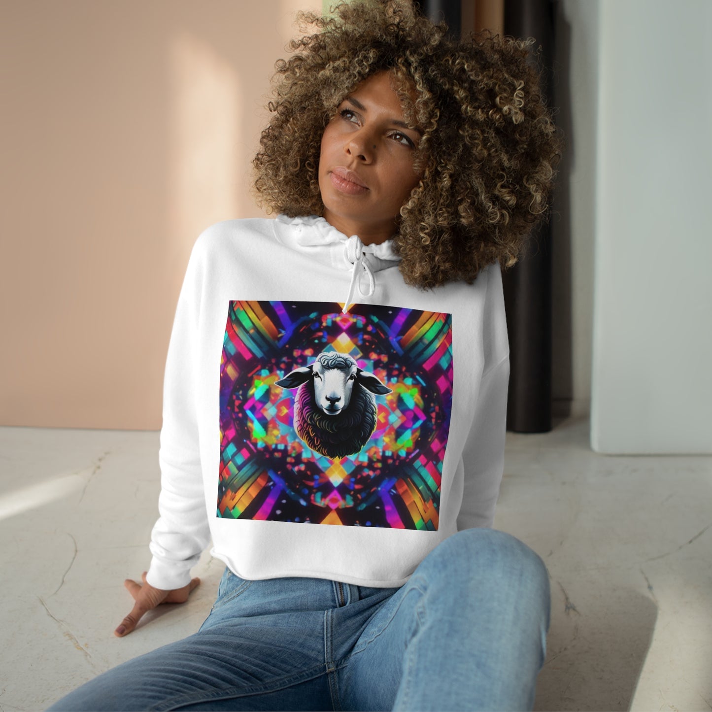 Women's "Black Sheep of the Family" Crop Hoodie