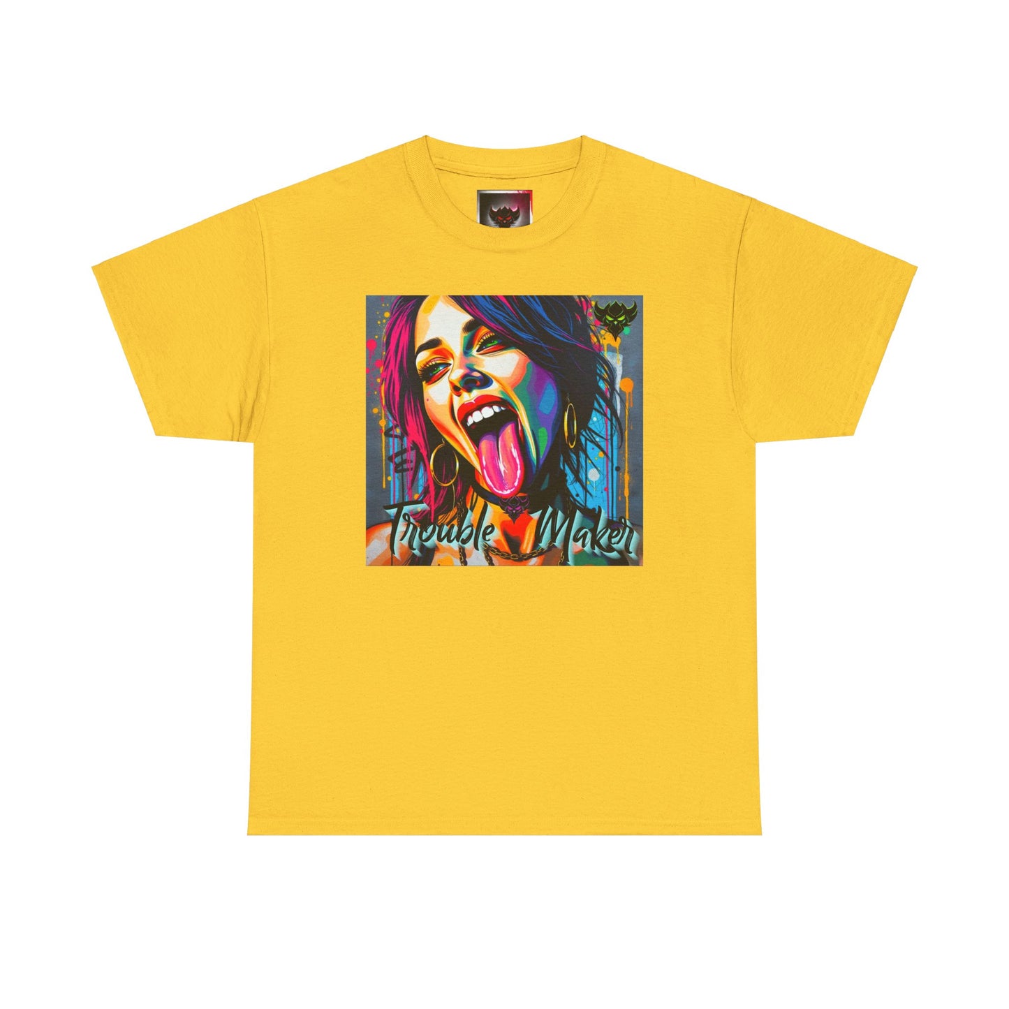 Colorful "Trouble Maker" Unisex Heavy Cotton Tee