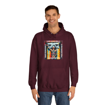 Unisex College Hoodie - 'Untameable' Graphic Design for Trendy Comfort