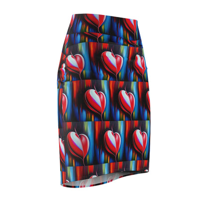 Women's "Heartbroken" Pencil Skirt