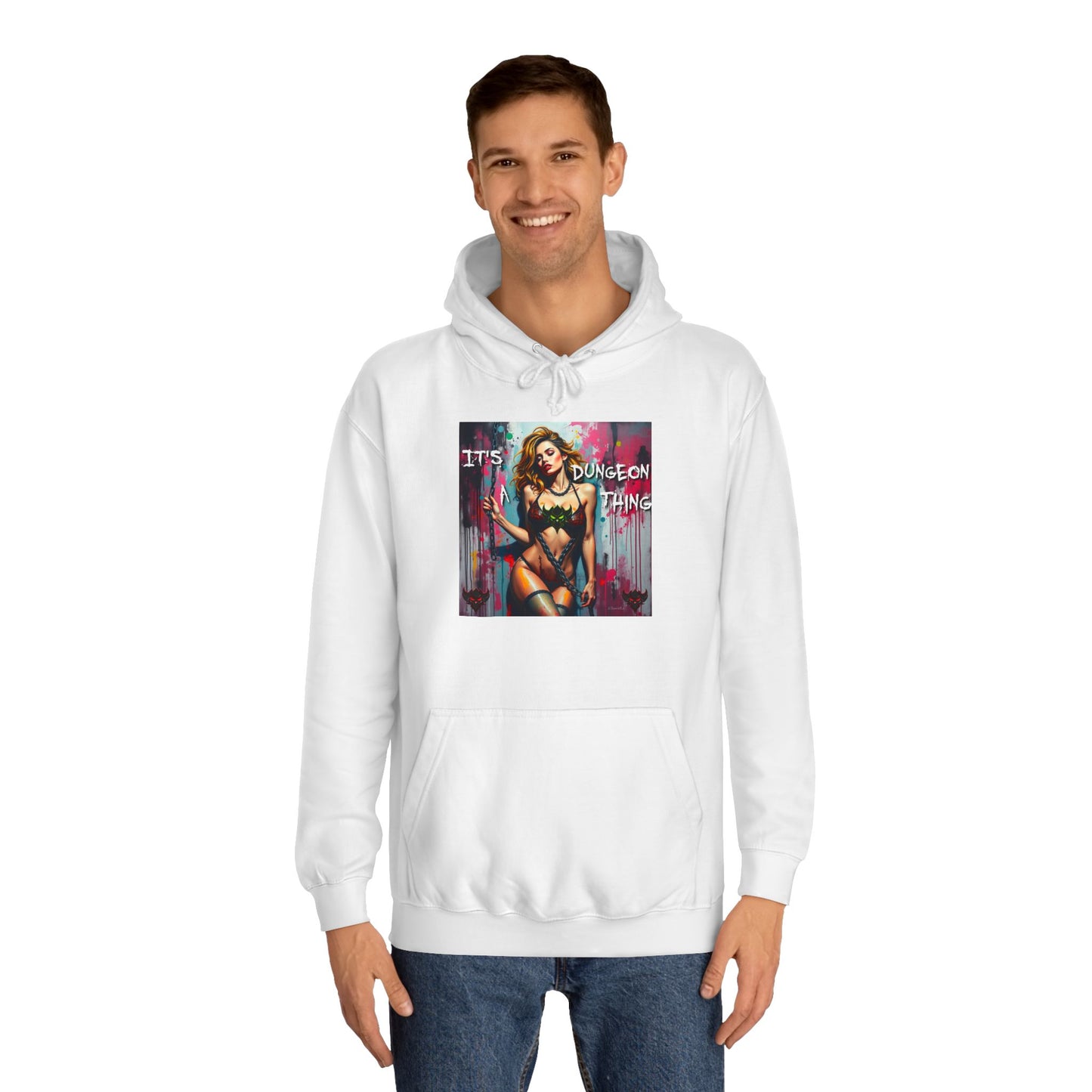 Unisex College Hoodie - "It's a Dungeon Thing" Graphic Sweatshirt