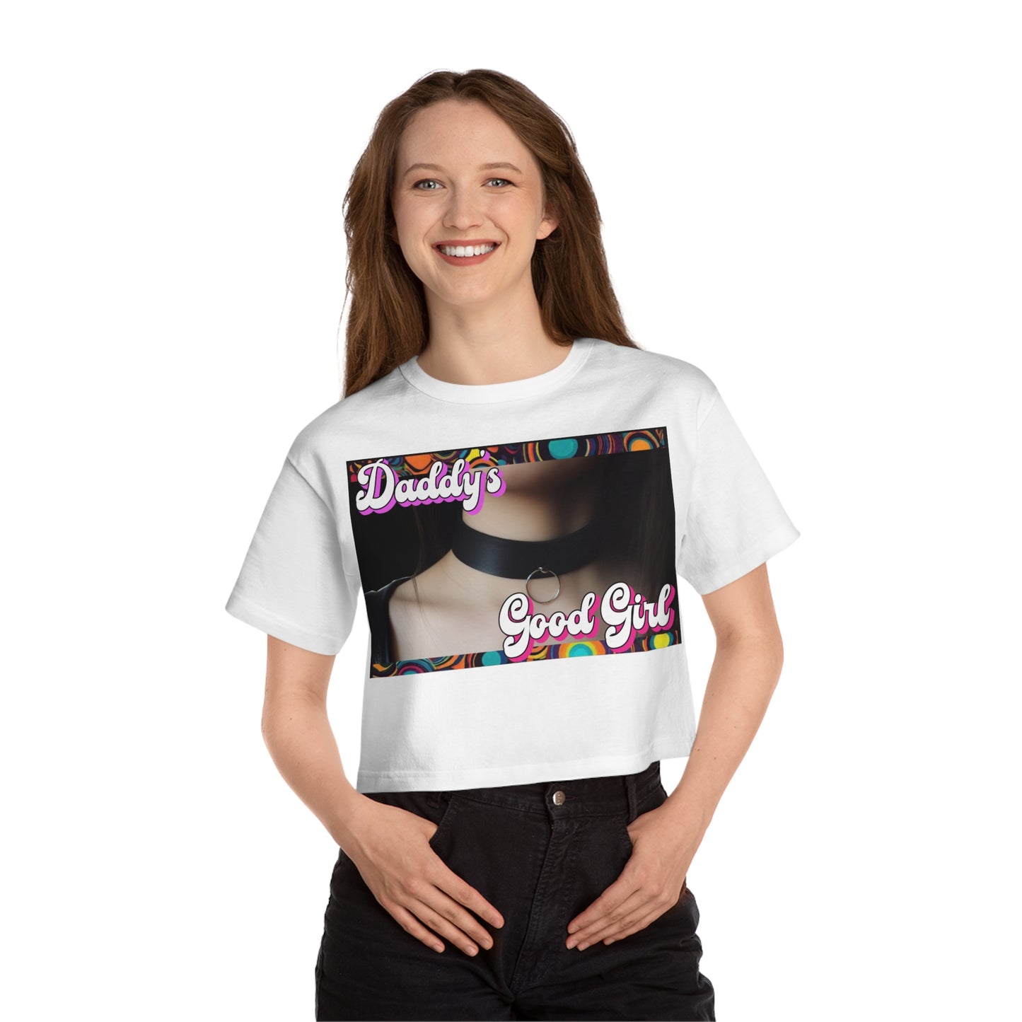 Champion "Daddy's Good Girl" Cropped T-Shirt